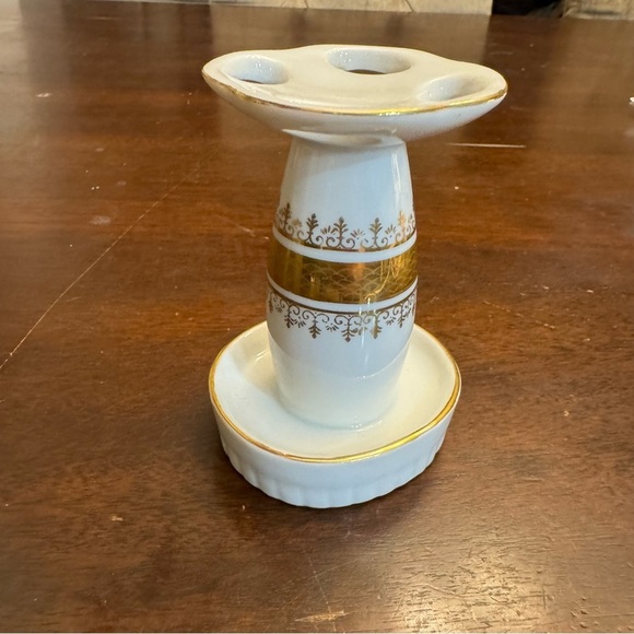 Porcelain Toothbrush Holder Regal Gold Andre Richard Made in Japan Vintage - Picture 14 of 15